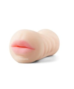 Double Hole Life-Like Male Masturbation Toy Mouth End