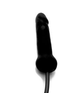 Black Inflatable Dong close up of the dildo.