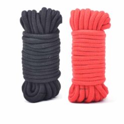Black And Red Bondage Ropes Together