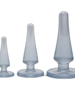 Crystal Jellies Anal Initiation Kit with three different size butt plugs in the set