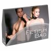 The fetish bag is a box of different different bondage items for couples