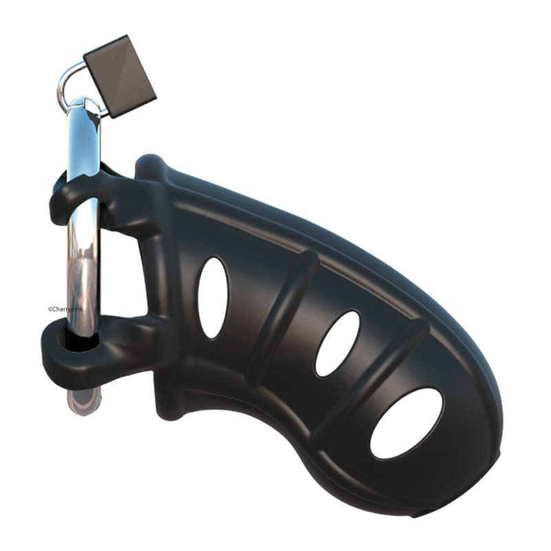 Black chastity cage for penis