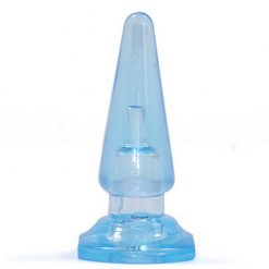 Blue Anal Butt Plug standing on its base
