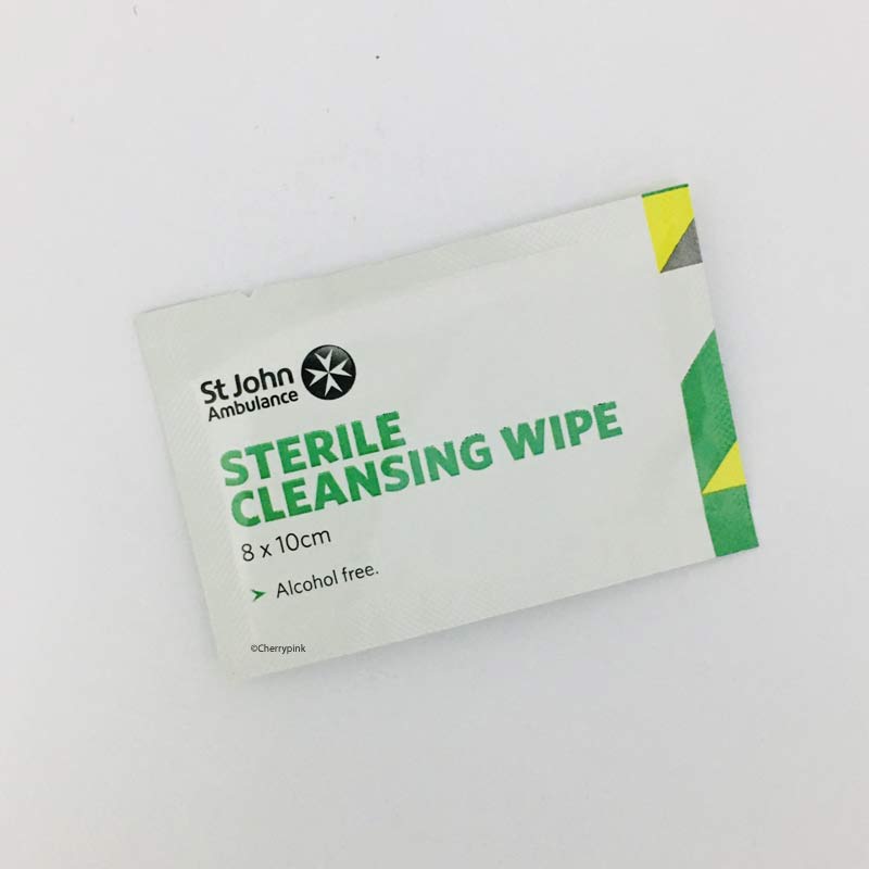 One single sterile wipe