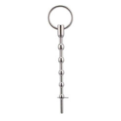 130mm Penis Plug Stainless Steel Beads Urethral Sounds Ring Masturbation Sex Toy On a White Background