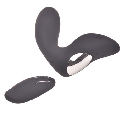 The prostate massager lying on its side