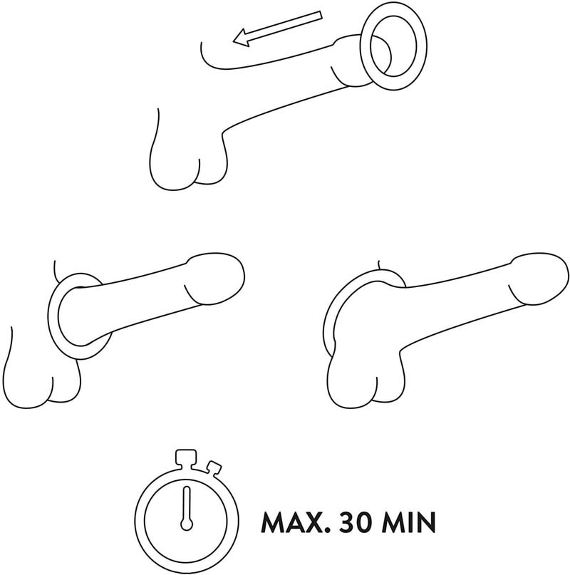 Cock ring drawings of how to put on a penis ring