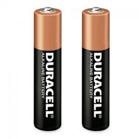 Duracell AA Batteries Two single batteries standing together