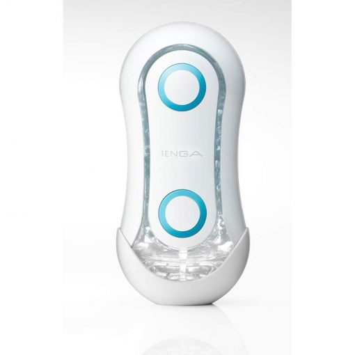 Tenga Flip Orb Blue Rush Masturbator on its Base