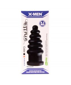 X-Men 9.2 inch Butt Plug Black Front Of The Outer Box.