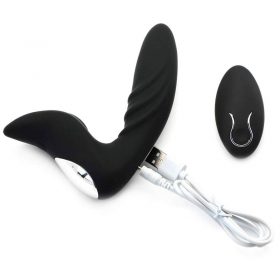 The anal massager with its charging cable