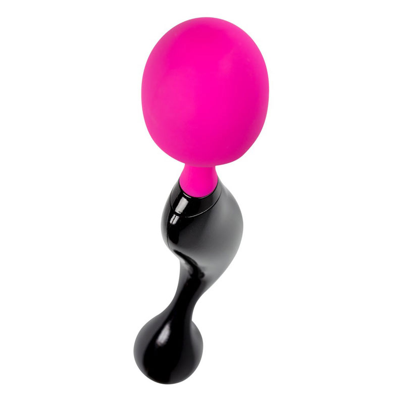 Close up of the pink head on the massager