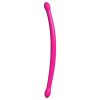 Pink double ended dildo with a bulbous tip at each end