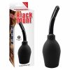 Black Mont Booty Cleanse anal douche with a curved anal shaft standing with its display box
