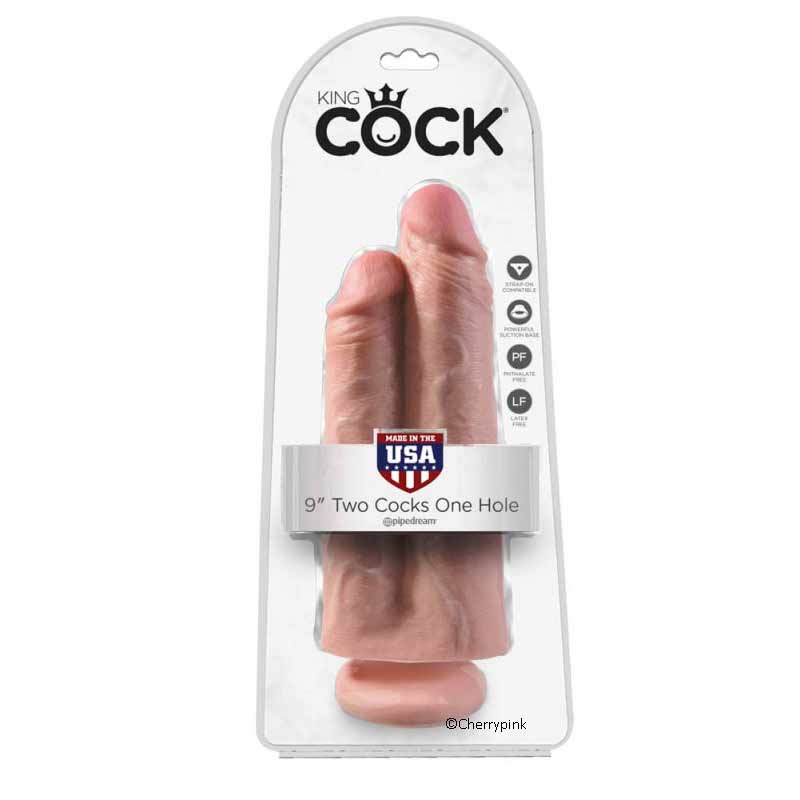 King Cock Two Cocks One Hole Outer Packet.