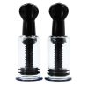 Two nipple suckers black screws clear chambers