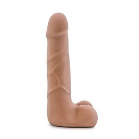 The flesh coloured realistic dildo with balls is called the Suave Latin Dildo