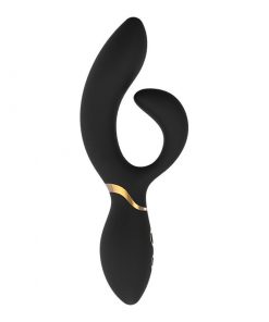 The black clitoral vibrator from the side