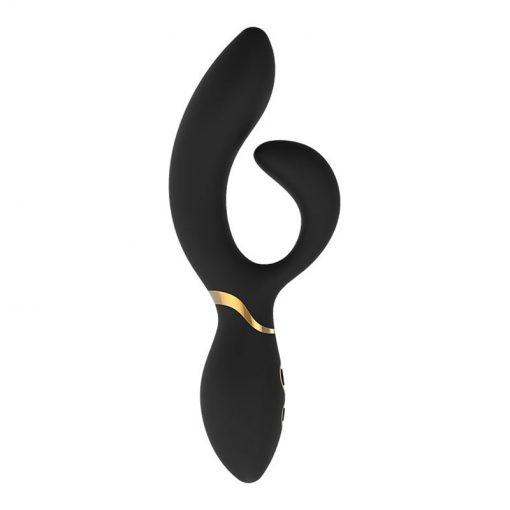 The black clitoral vibrator from the side