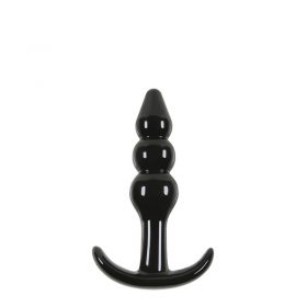 The black anal plug with beads