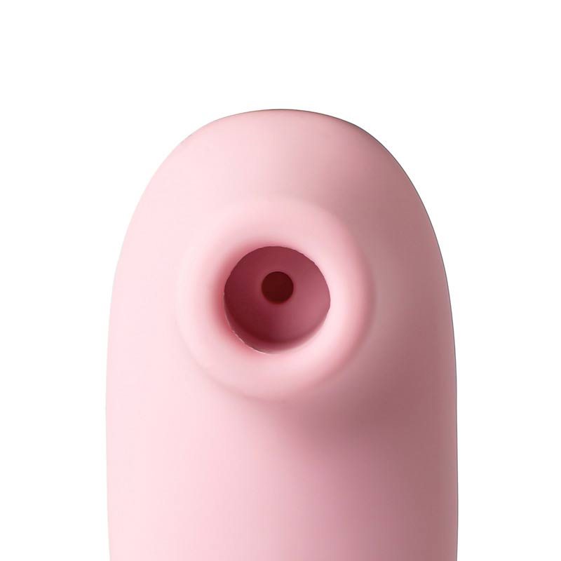Close up of the sucker on the pink vibrator