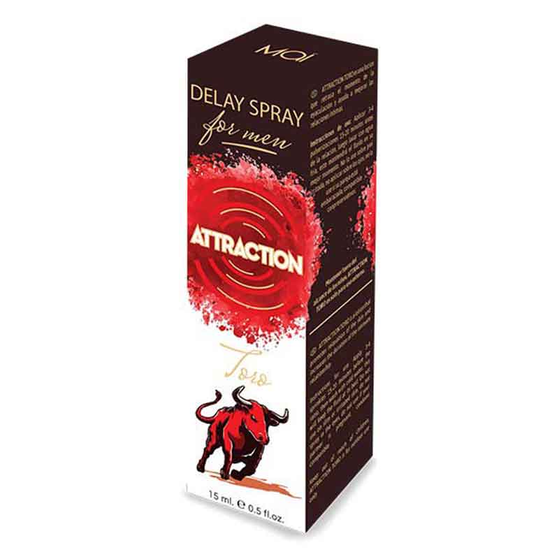 The display box from the mai delay spray it has a bull on the front