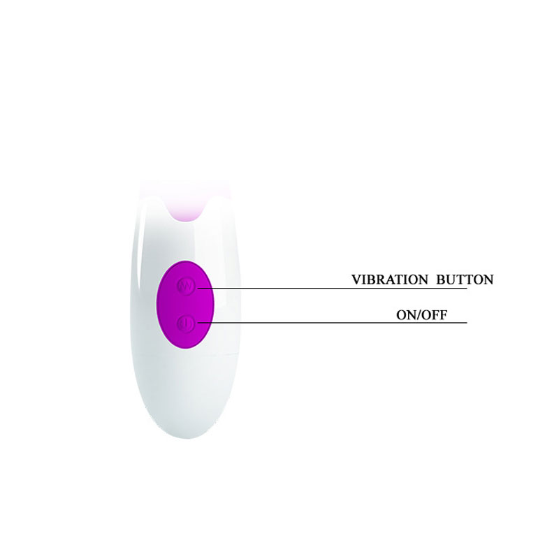 Close up of the controls for the Pretty Love Brighty Rabbit Vibrator