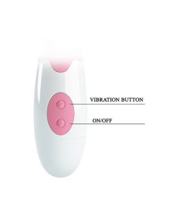 Close up of the controls for the Pretty Love Peter Pink Rabbit Vibrator