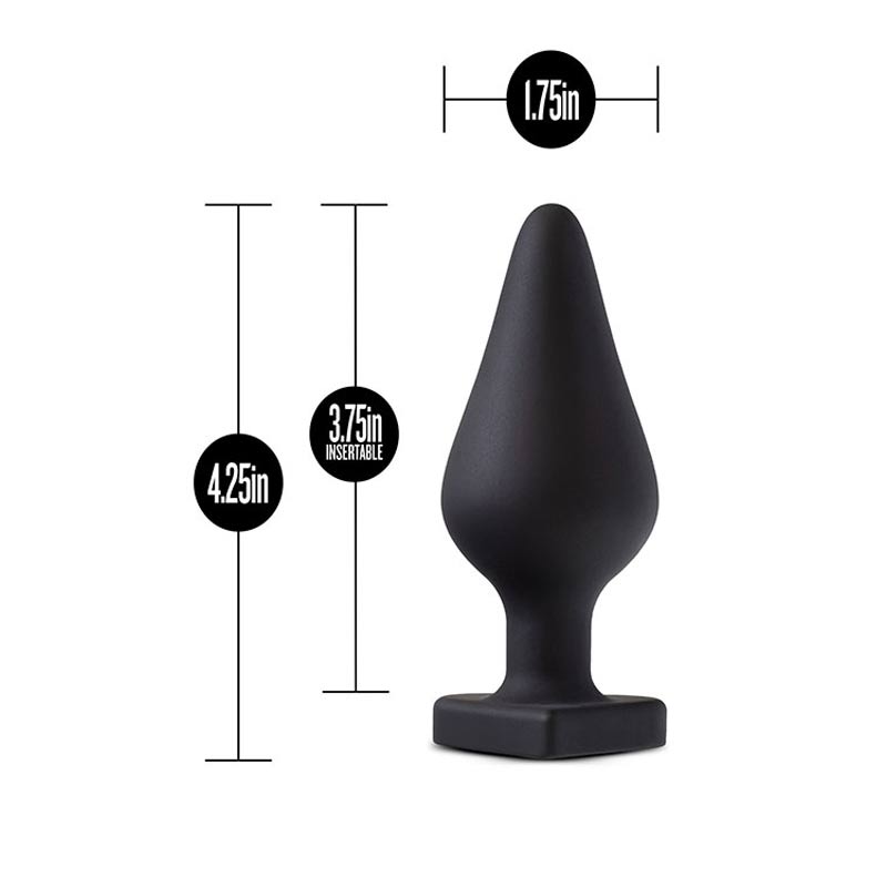 The fuck me anal butt plug standing with its sizes