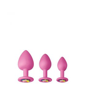 The three different size Glams Spades Anal Pink