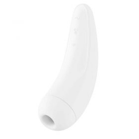 close up look at the white Satisfyer Curvy 2+ Vibrator