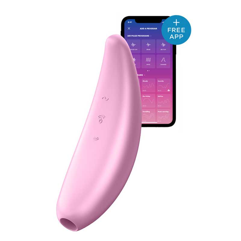 The pink app controlled Satisfyer Curvy Vibrator