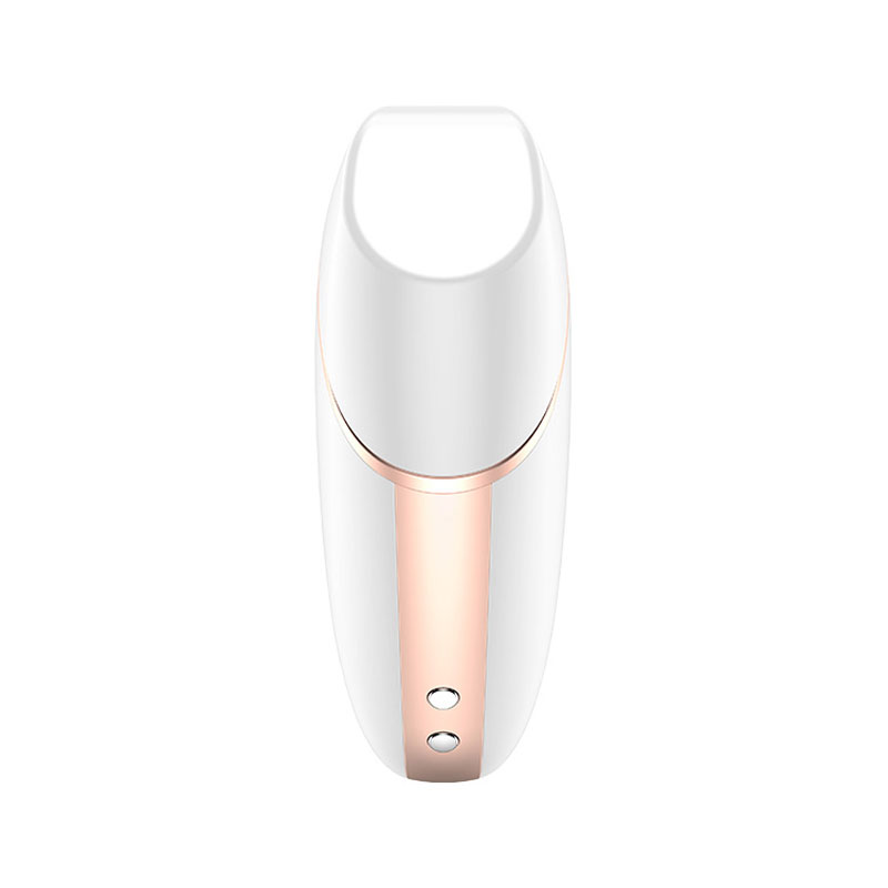 Front view of the white Satisfyer Love Triangle Vibrator