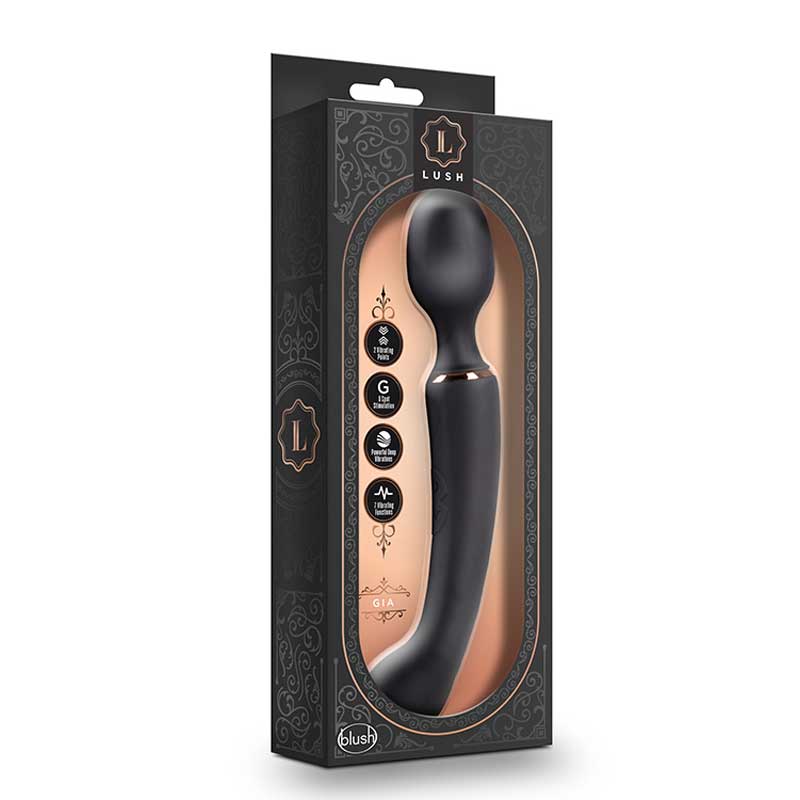 The soft silicone rechargeable sex toy in its display box