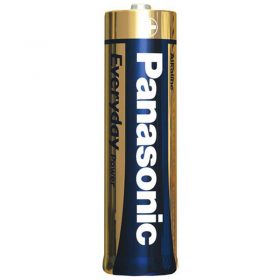 A single battery from the Panasonic Everyday Power AAA Batteries