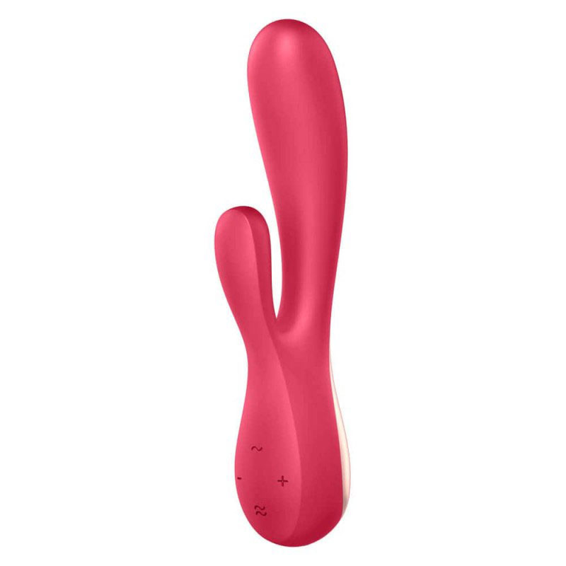 The front of the pink Satisfyer Mono Flex Rabbit Vibrator