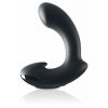 Side view of the black Sir Richard's Control Silicone P-Spot Massager