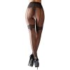 The Cottelli Crotchless Suspender Tights on a model from the back