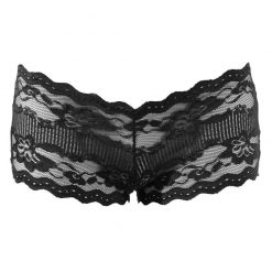 The black open back panty from the Cottelli range