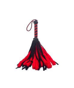 The black and red devil sticks mini flogger