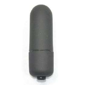 Small black mini bullet vibrator on white background