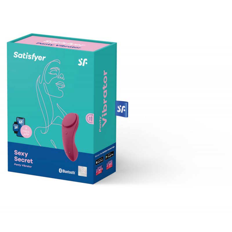 The blue display box from the Satisfyer sexy secret panty vibrator