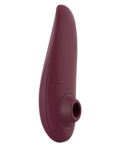 The red classic Satisfyer vibrator from the side