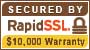 Secured By Rapid SSL Certificate Logo.