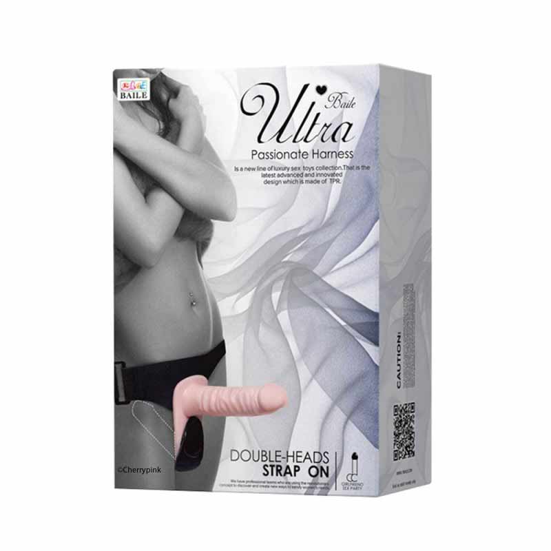 Baile Double Penetration Strap-On Gray Display Box