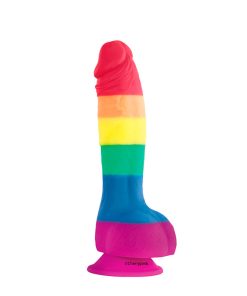 Colours Pride Edition 6 inch Dildo standing on its base