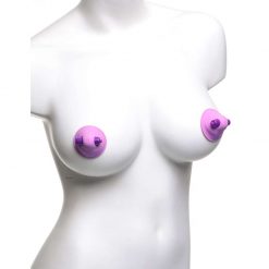 A model with the nipple suckers on