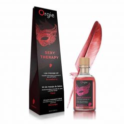 Orgie Lips Massage Kit Strawberry Bottle