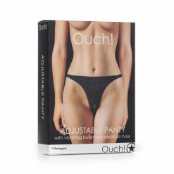 Ouch Shots Adjustable Vibrating Black Panty Outer Box