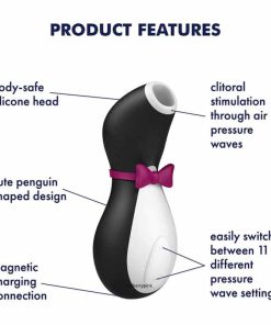 Satisfyer Penguin Rechargeable Clitoral Stimulator With Information on How it Works